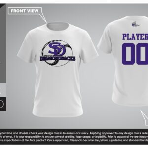 White & Purple Crew Neck Diamond Back Jersey