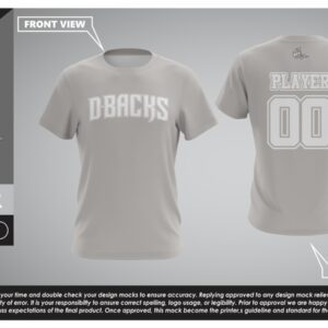 Tan & White Crew Neck Diamond Back Jersey