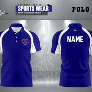 👕 Indian Creek Polo – Classic Blue & White Edition