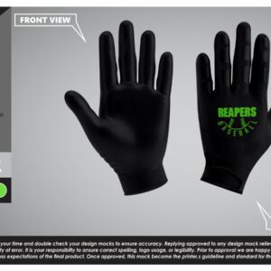 Seymour Reapers Sports Gloves (Black with Green Logo)