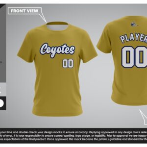 Coyotes Gold Script Crew Neck Shirt