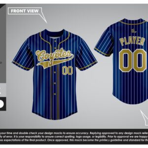 Coyotes Button-Up Baseball Jersey