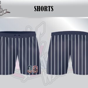 Triple Play Black & Blue Trim Shorts