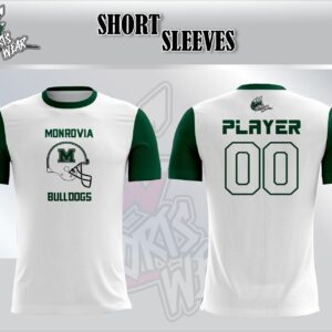Monrovia Bulldogs White Crew Neck Jersey