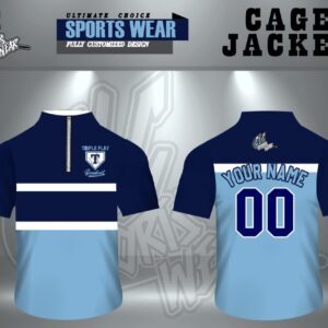 Triple Play Cage Jacket - Navy & Sky Blue