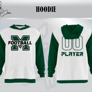 Monrovia Bulldogs Football Hoodie - White/Green