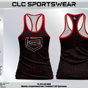 ISE Womens Tank  Black Speckle with ISE Shield