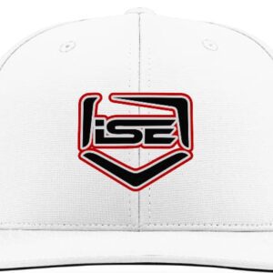 ISE Flatbill Cap White with black