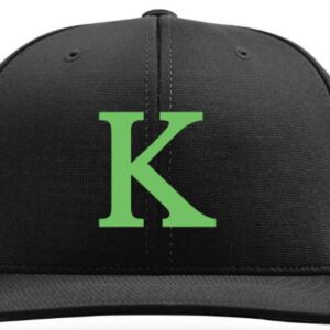 Kryptonites Black Flat-Brim Hat - Green K Logo