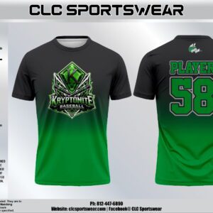 Kryptonites Gradient Crew Neck Tee - Black to Green