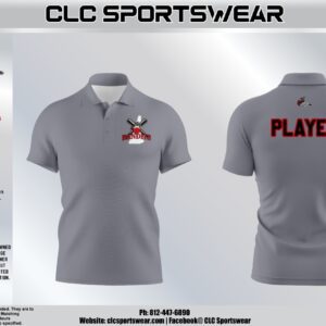603 Bandits Baseball Grey Polo Shirt
