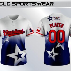 Guardians 2-Button Jersey (White/Navy Stars)