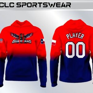 Guardians Hoodie (Red/Navy Fade - Personalized Back)