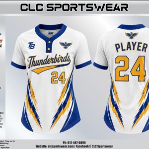 Thunderbirds Full Button Baseball Jersey