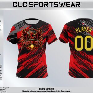 Burlington Phoenixes Crew Neck Jersey - Red/Black