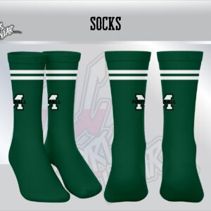 Monrovia Bulldogs Green Football Socks