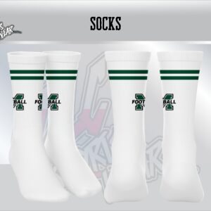 Monrovia Bulldogs White Football Socks