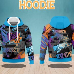 CLC Graffiti Orange & Blue Hoodie
