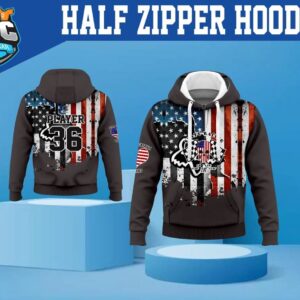 CLC Half Zipper Hoodie - USA Flag Edition