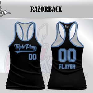 Triple Play Black Razorback Jersey