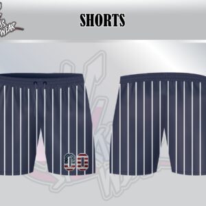Triple Play Black & Blue Trim Shorts