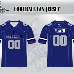 Grizzly Cubs Blue Football Fan Jersey