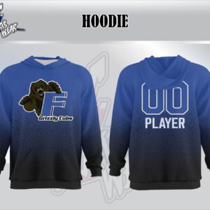 Blue Fade Grizzly Cubs Hoodie