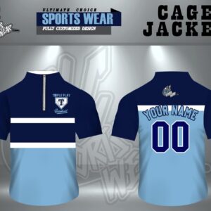 Triple Play Cage Jacket - Navy & Sky Blue