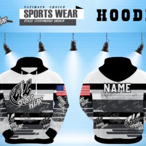 CLC Sportswear Custom Black & White Hoodie