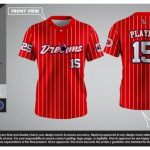DREAMS Red Pinstripe Jersey