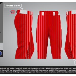 DREAMS Red Pinstripe Uniform Pants