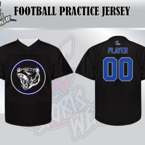 Grizzly Cubs Youth Football Practice Jersey – Black