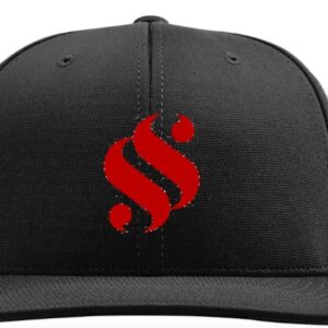 ISE Flatbill Cap  Black with Red S Mark