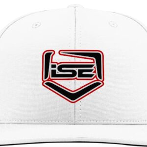 ISE Flatbill Cap White with black