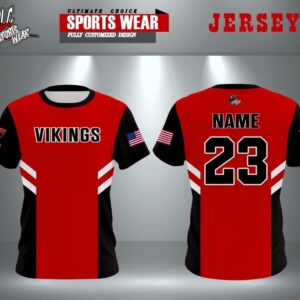Mighty Vikings Red Short Sleeve Jersey