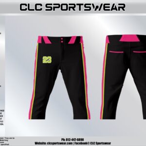 Team Chaos Athletic Pants - Black/Pink/Lime
