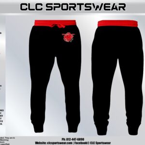 Madison Archery Cubs Black Sweatpants with Red Waistband