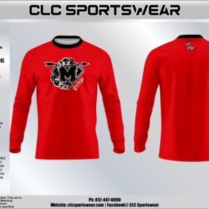 Madison Archery Cubs Red Long Sleeve Performance Jersey