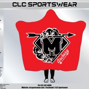 Madison Cubs Red Hooded Blanket with Large Logo