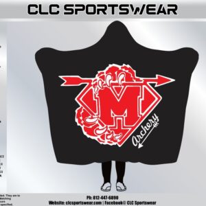 Madison Cubs Black Hooded Blanket with Red Logo