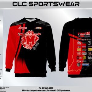 Madison Archery Cubs Black and Red Diagonal Design Hoodie