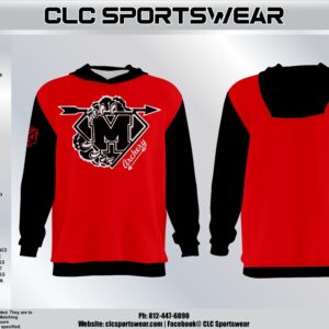 Madison Archery Cubs Red and Black Color Block Hoodie