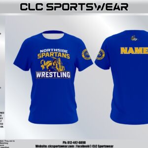 Northside Spartans Wrestling Blue Short Sleeve Shirt
