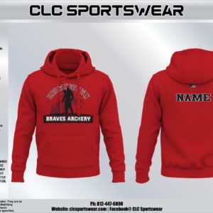 Brownstown Braves Archery Hoodie - Red