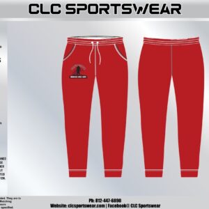 Brownstown Braves Archery Sweatpants - Red