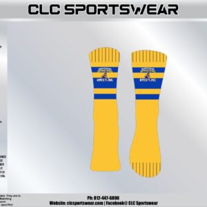 Northside Spartans Wrestling Athletic Socks - Gold