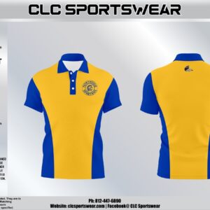 Northside Spartans Polo Shirt - Gold/Blue Colorblock