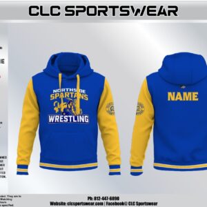 Northside Spartans Wrestling Hoodie - Colorblock Style
