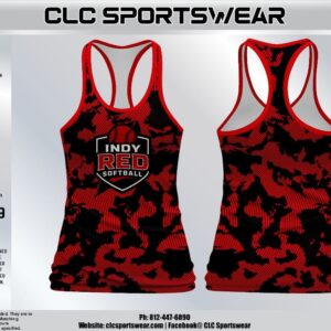 Indy Red Softball Camo Razorback Tank (Performance Fit)