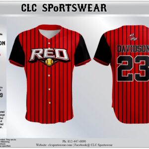 Indy Red "RED" Full-Button Pinstripe Jersey (Custom Name & Number)